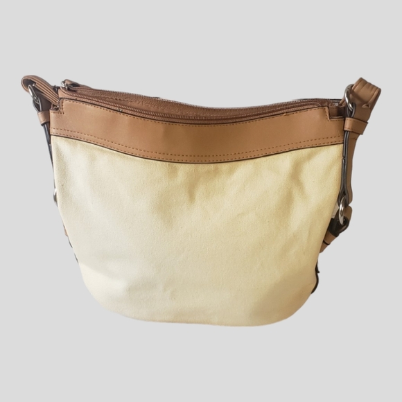 Rosetti Leather and Canvas Bucket Style Crossbody/Shoulder Bag - Picture 4 of 7